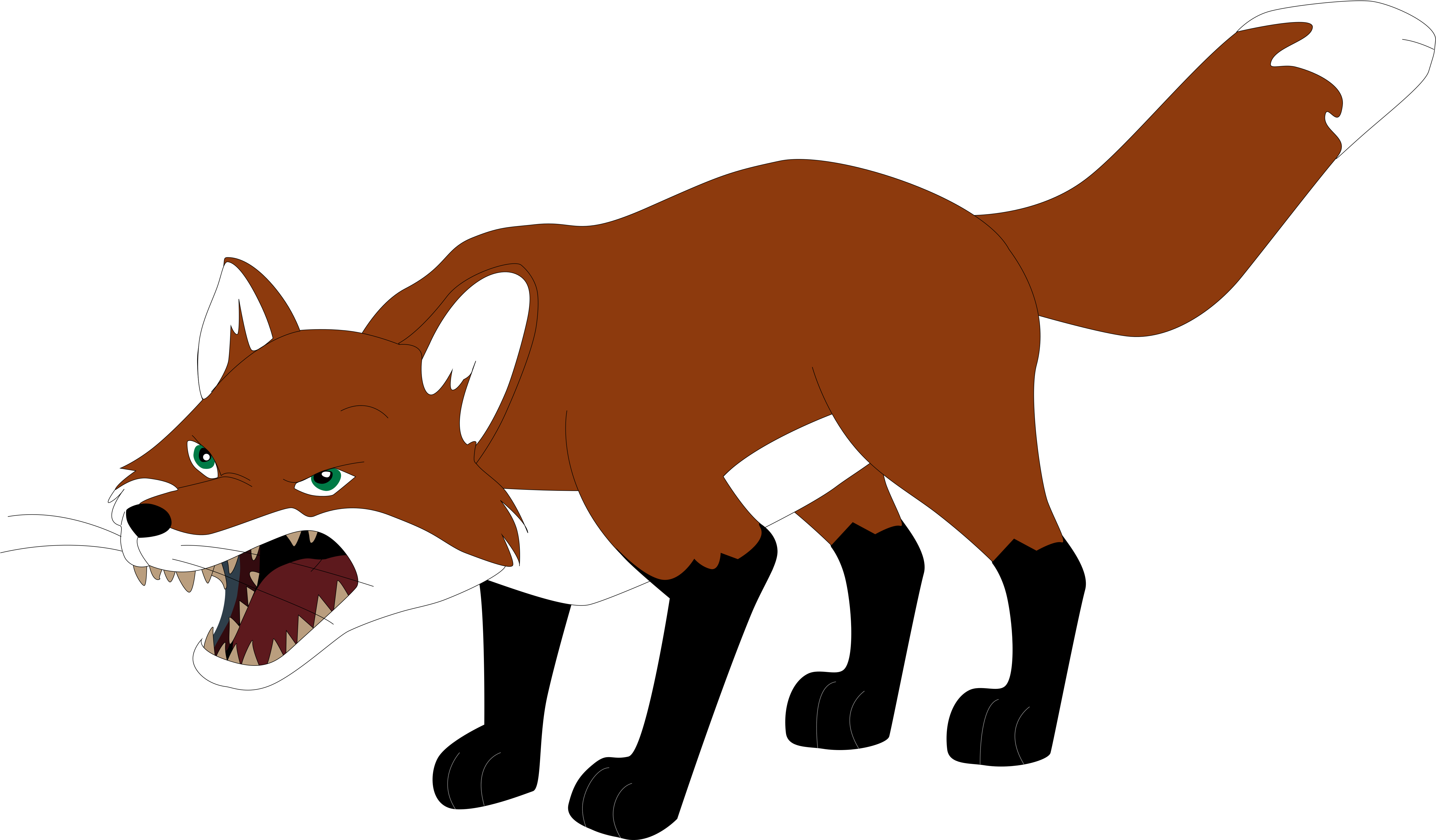 Flutterflyraptor My First Fox Vector/updated Version - Foxes Vector (5882x3440)