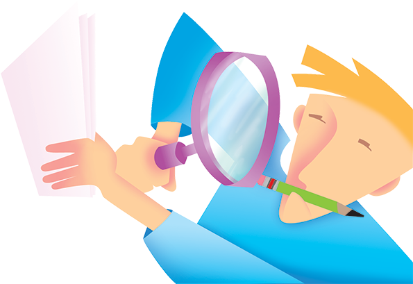 Evaluating Sources Of Information - Illustration (600x449)