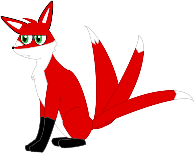 Sitting Pose By Trickyfox93 - Cartoon (894x894)