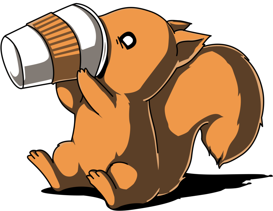 Coffee Squirrel - Squirrel Need More Coffee (1024x1024)