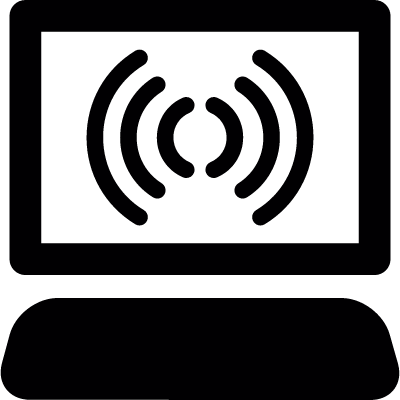 Laptop With Internet Connection Vector - Computer (400x400)