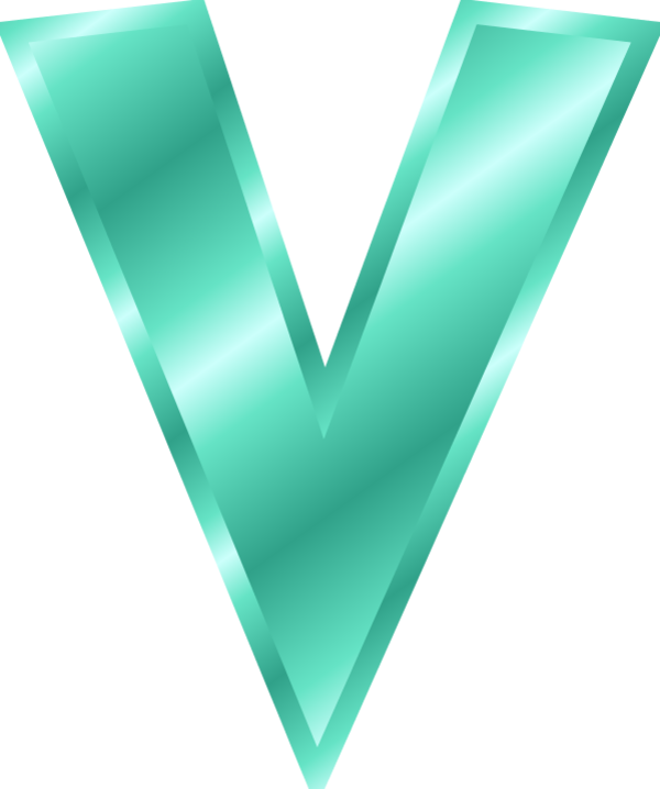 Clip - Gold Letter V (600x718)