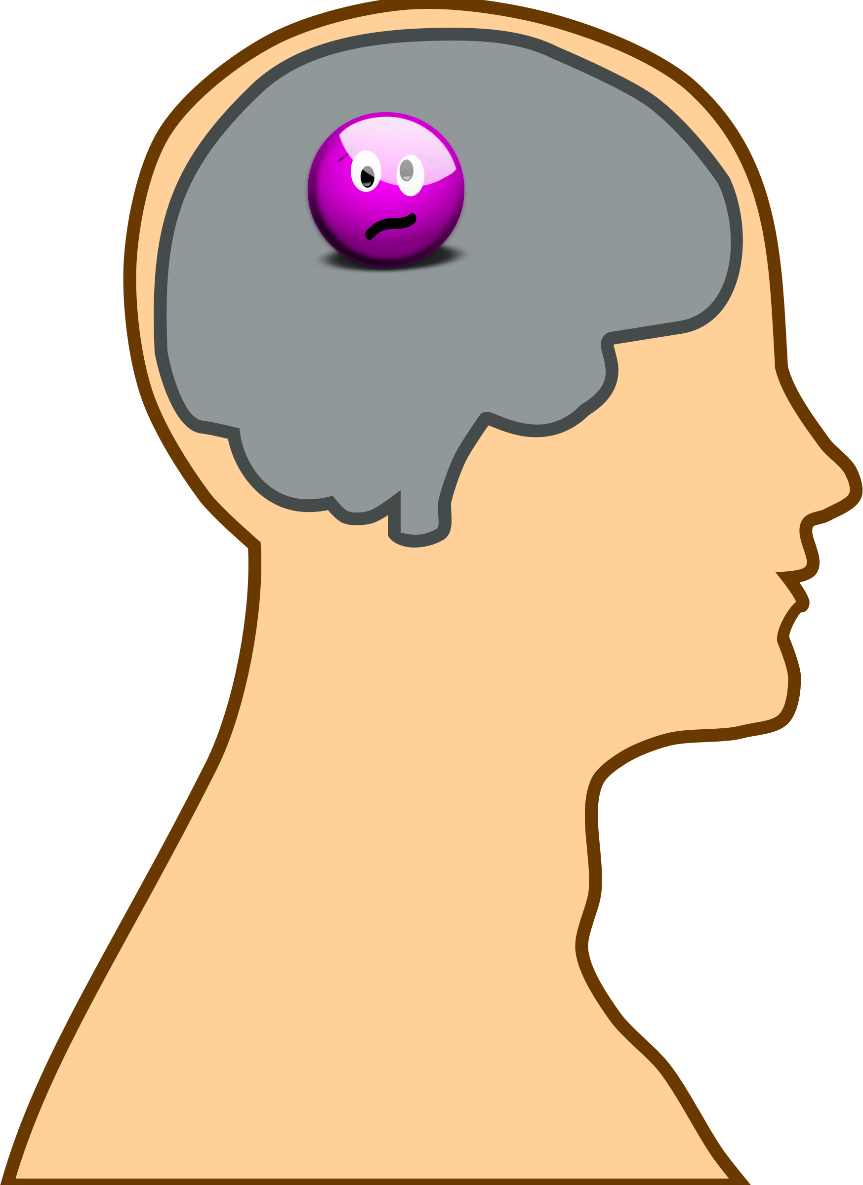 Big Image - Cartoon Head With Brain (1747x2400)