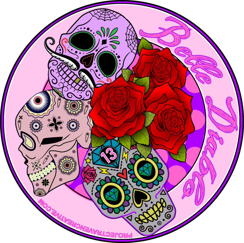 Web Design - Bunter Blumen-zuckerschädel-gewundenes Notizbuch Notizblock (1000x997)