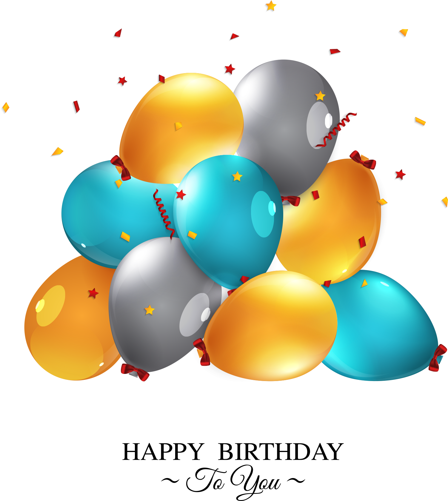 Color Celebration Balloon Vector - Euclidean Vector (1540x1734)