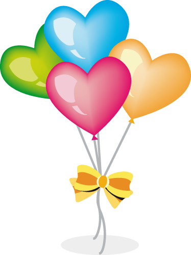 Wall Color - Party Hats And Balloons (374x500)