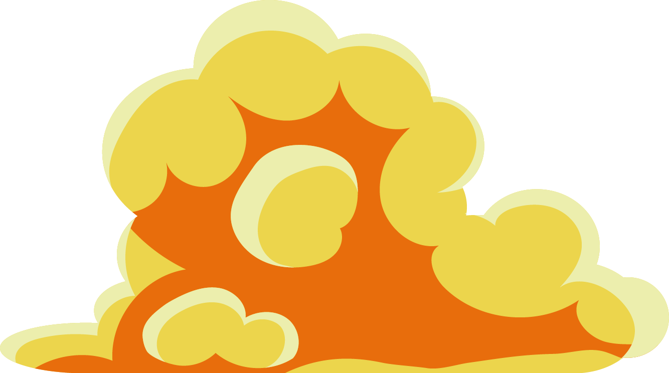 Cool Cartoon Cloud Explosion - Cartoon (1334x744)