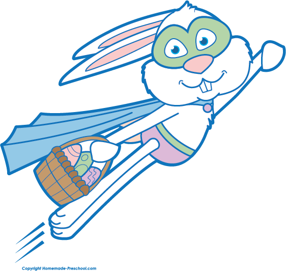 Funny Easter Bunny Clipart - Funny Easter Bunny Clipart (562x532)