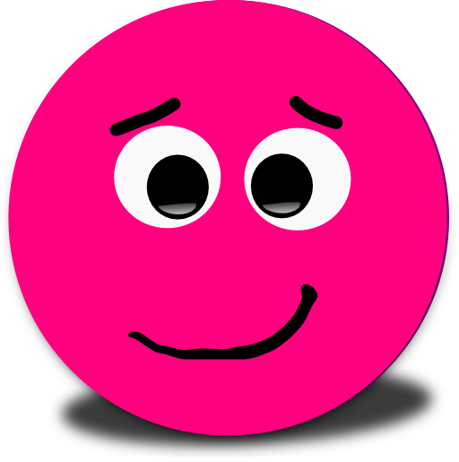 Smiley Face Heart - Smiley Pink (512x515)