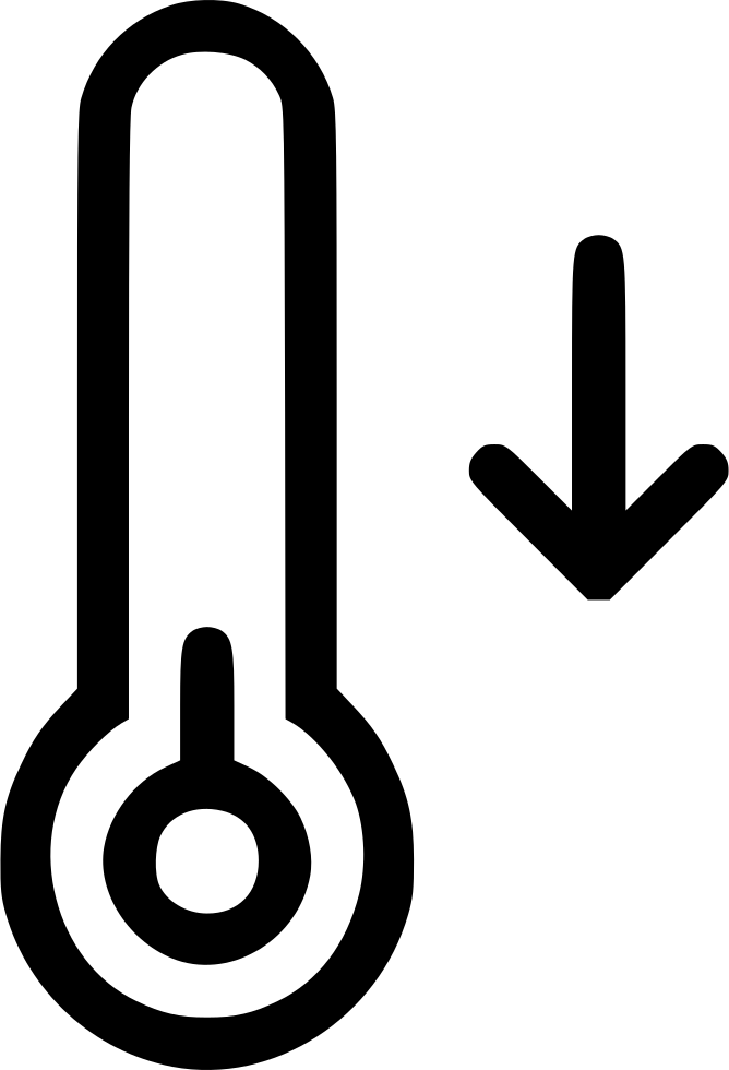 Temperature Thermometer Lower Decrease Decline Fall - Teamperature Icon (668x980)