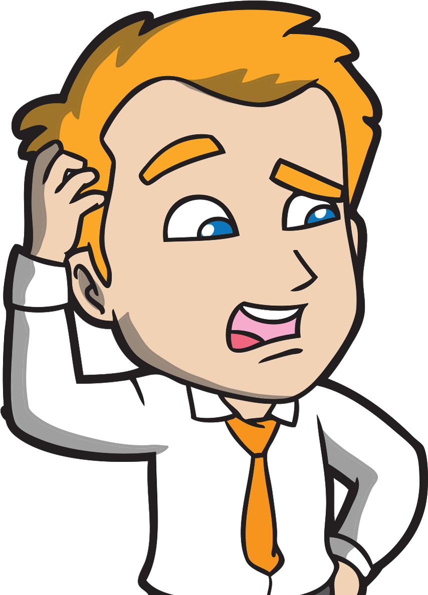 Confusion Men Cartoon (861x1204)