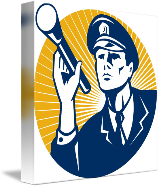 Share On Tumblr - Security Guard Vector (552x650)