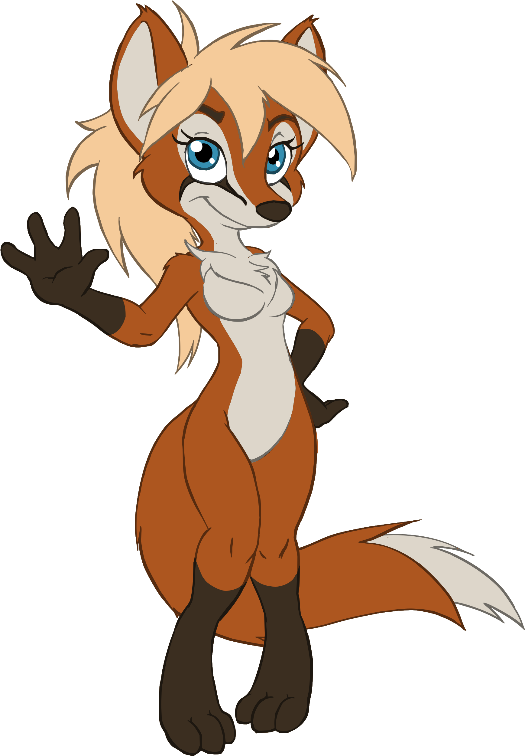 Open - Anthropomorphic Foxes Cartoon (2000x2727)