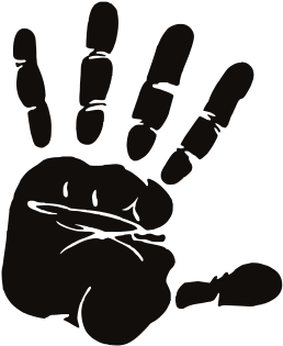 Hand - Draw A Baby Handprint (566x800)