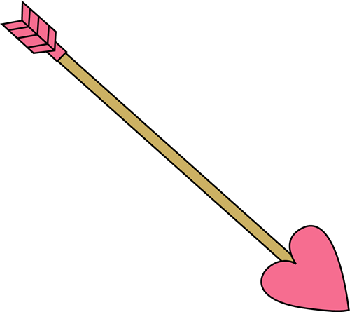 Valentines Day Arrow Clipart (500x445)