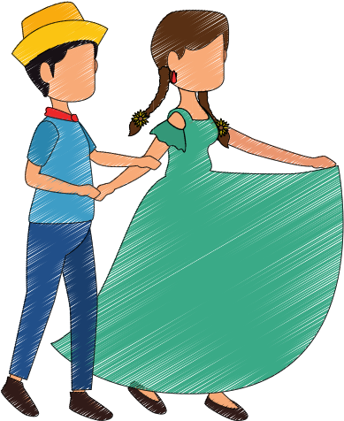 Isolated Child Couple Dancing - Graphic Design (550x550)