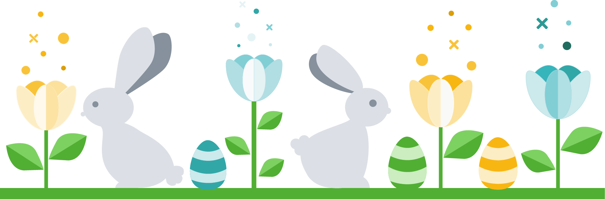 Happy Easter - Illustration (1972x651)