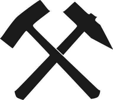 Hammer Iron Chisel Chipping Hammer Tools H - Hammer And Chisel Vector (382x340)