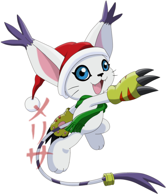 Merry Tailmon By Melhellmoon - Drawing (800x893)