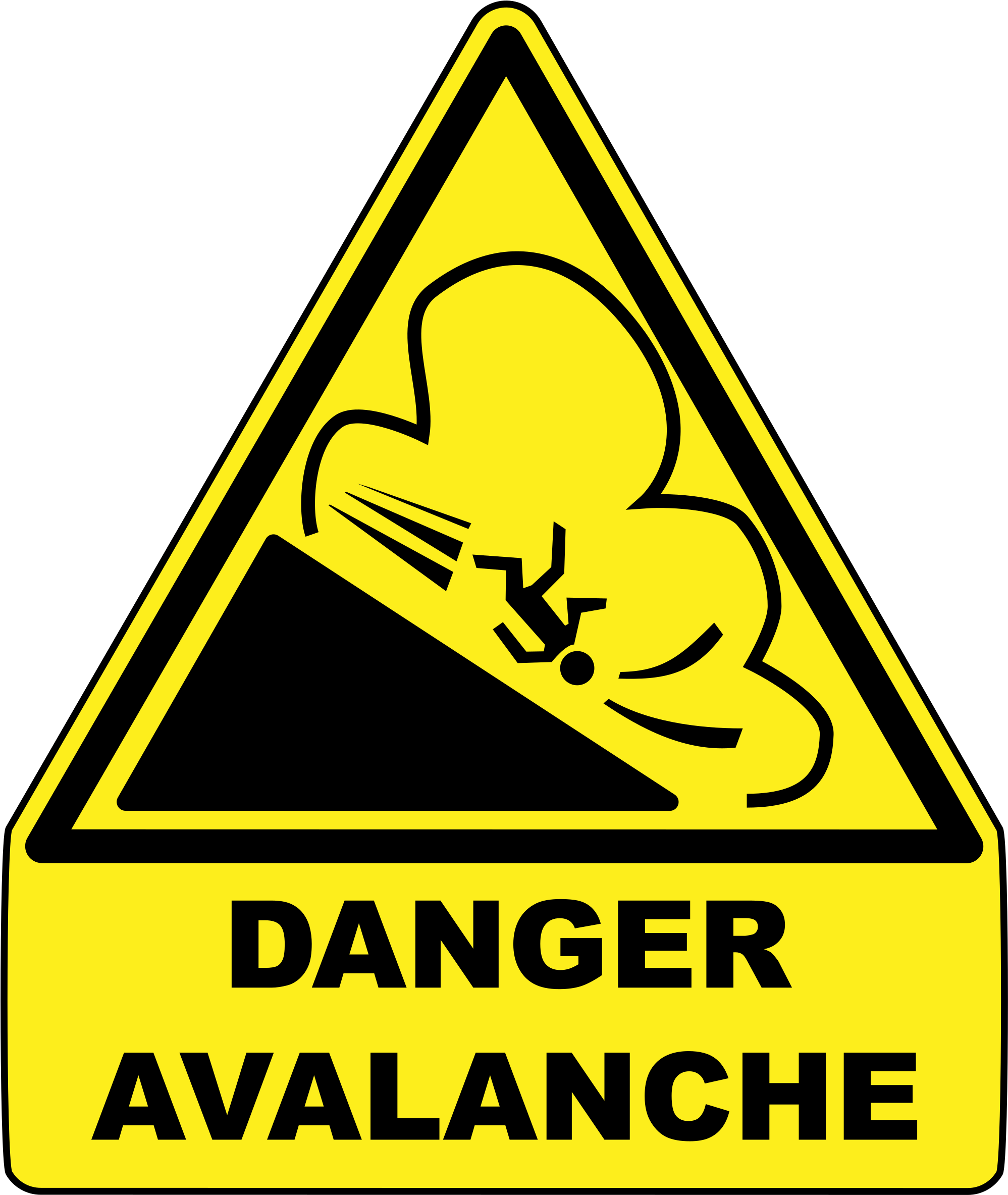 Big Image - Warning Sign For Avalanche (2030x2400)