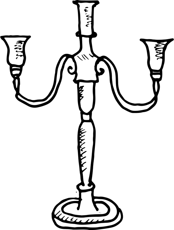 Candelabra Rubber Stamp - Rubber Stamp (605x800)