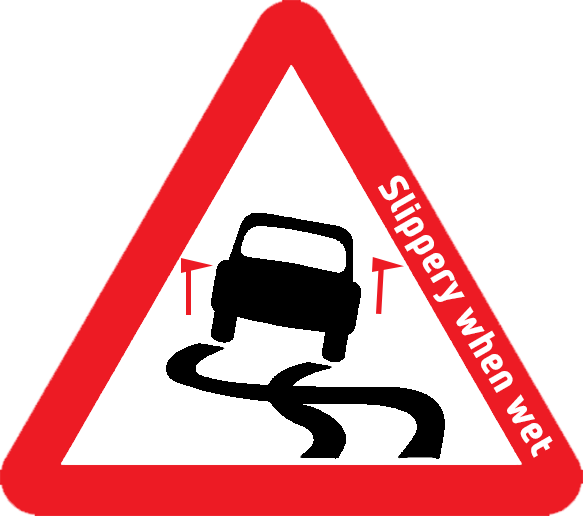 Slippery Road Sign (583x516)