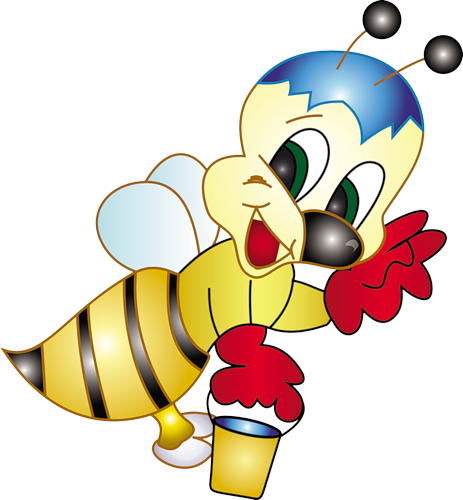 Crochet - Cartoon Bees (463x500)