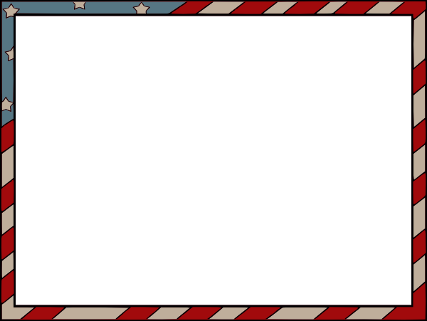 American Flag Border Clip Art (600x451)