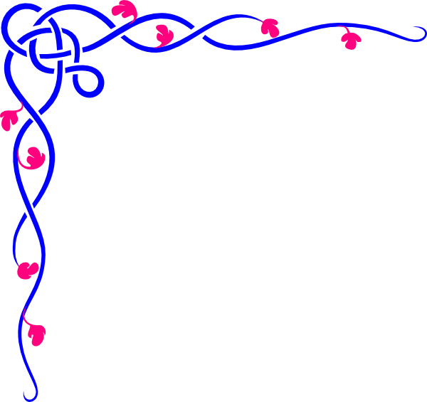 Clip Art Blue Borders (600x565)