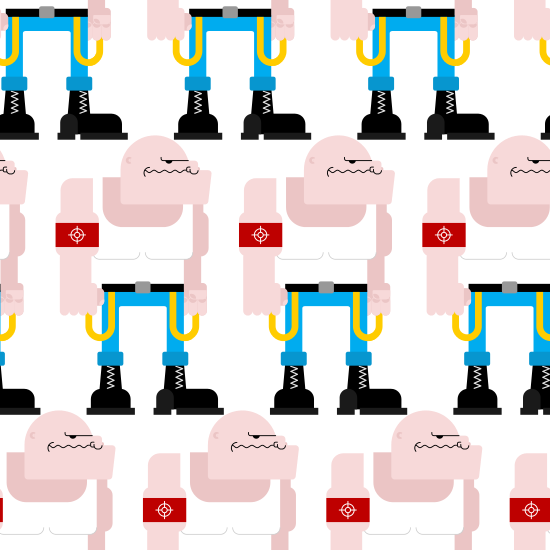Skinhead Seamless Pattern - Skinhead Seamless Pattern (550x550)