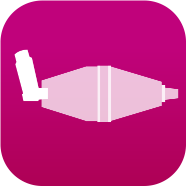 Using Asthma Inhalers - Spacer Asthma Icon (400x400)