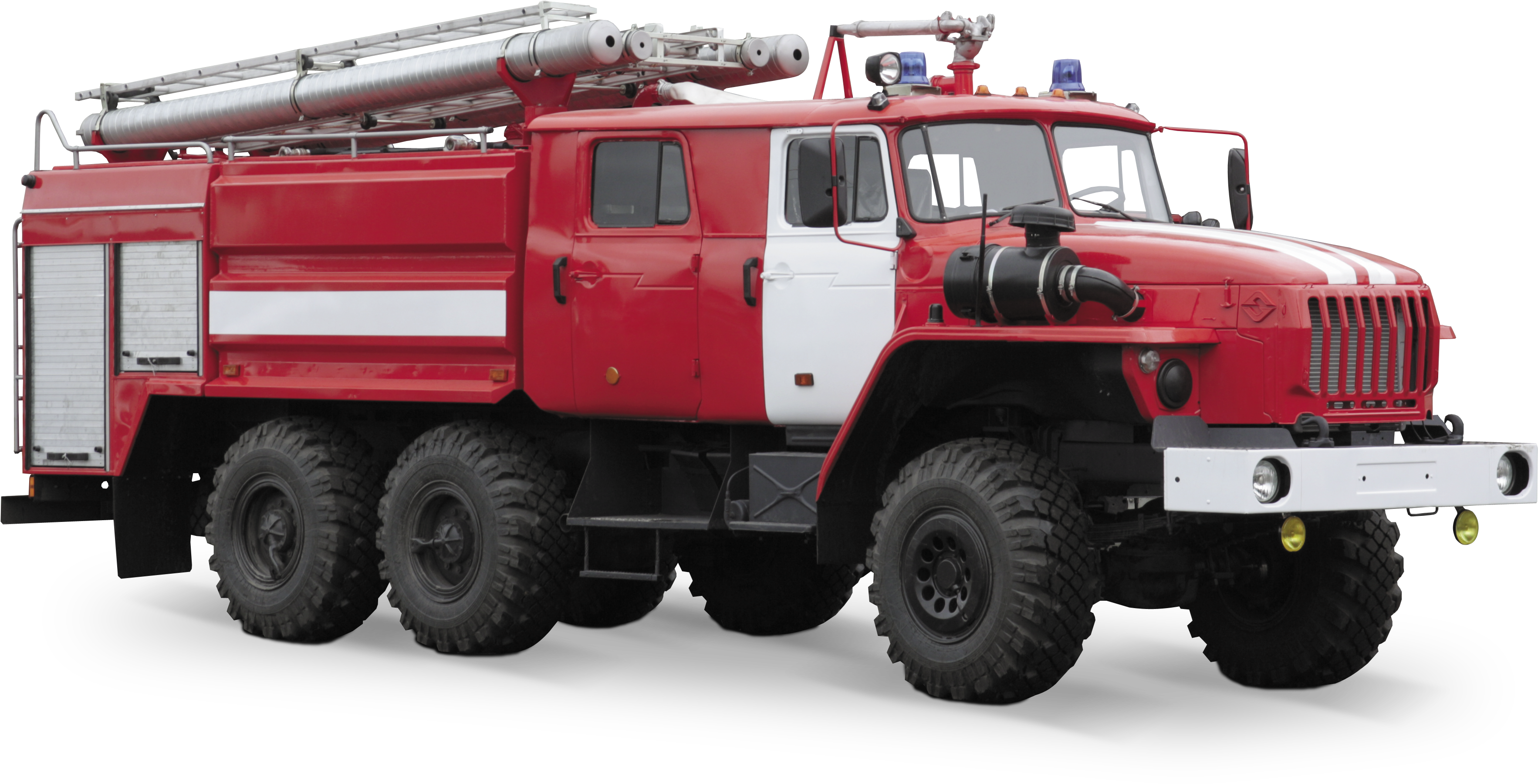 Пожарная Машина Png - Пожарный Автомобиль Урал 5557 (3530x1818)