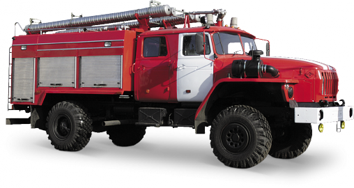 Пожарные Ац "урал" - Пожарная Машина На Базе Урал (508x270)