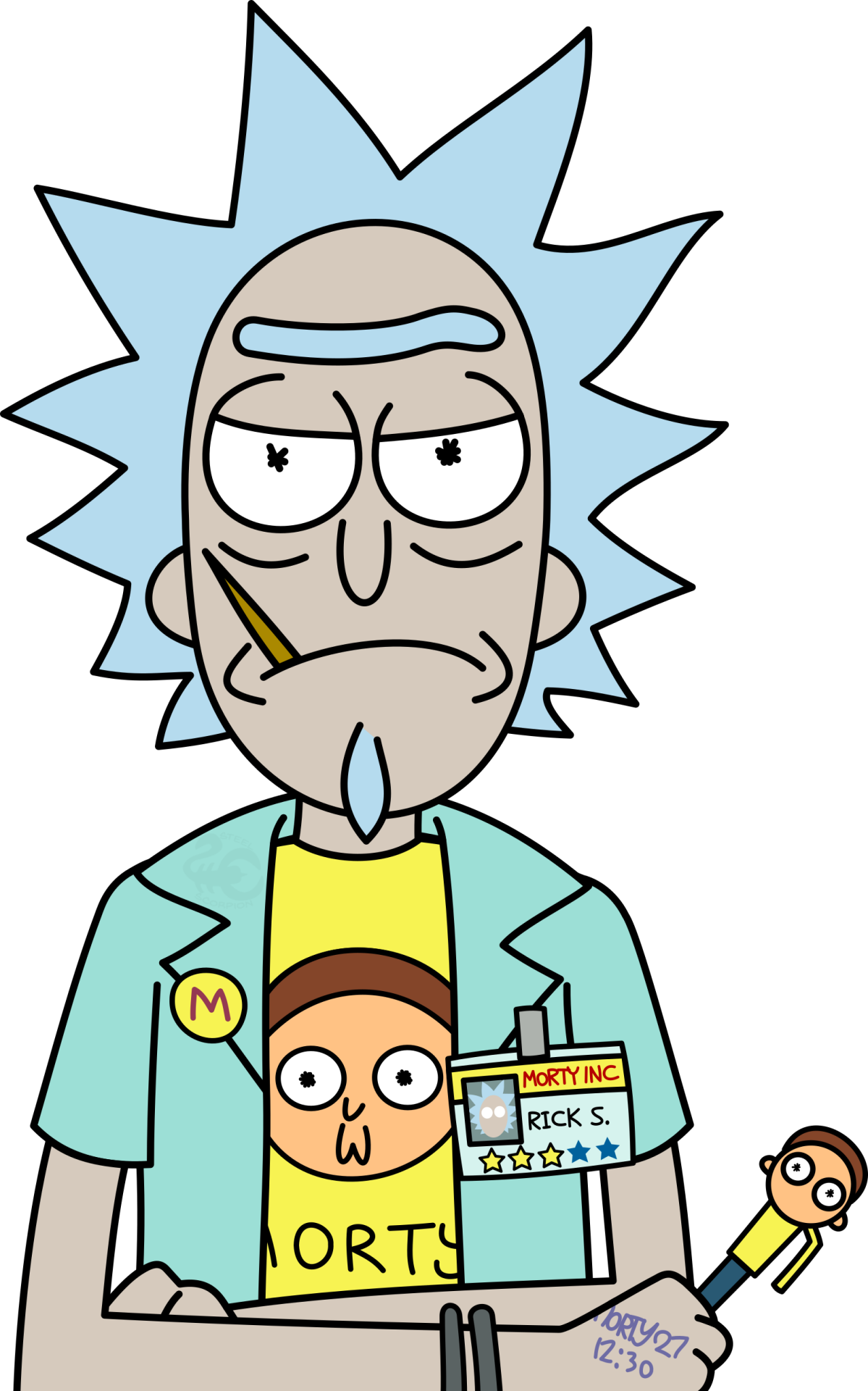 Rick And Morty Vector (1199x1920)
