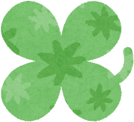 春のマーク「蝶」 春のマーク「四つ葉のクローバー」 - Four-leaf Clover (542x543)