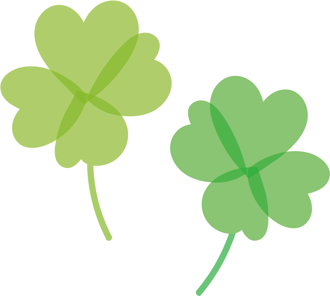 四葉のクローバーのイラスト - Shamrock (1321x1321)
