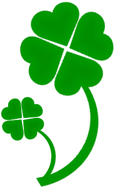 夏のイラスト素材 無料テンプレート クロバー - Shamrock (300x450)