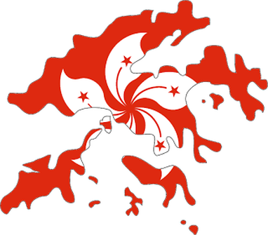 Hong Kong Flag Map (382x335)