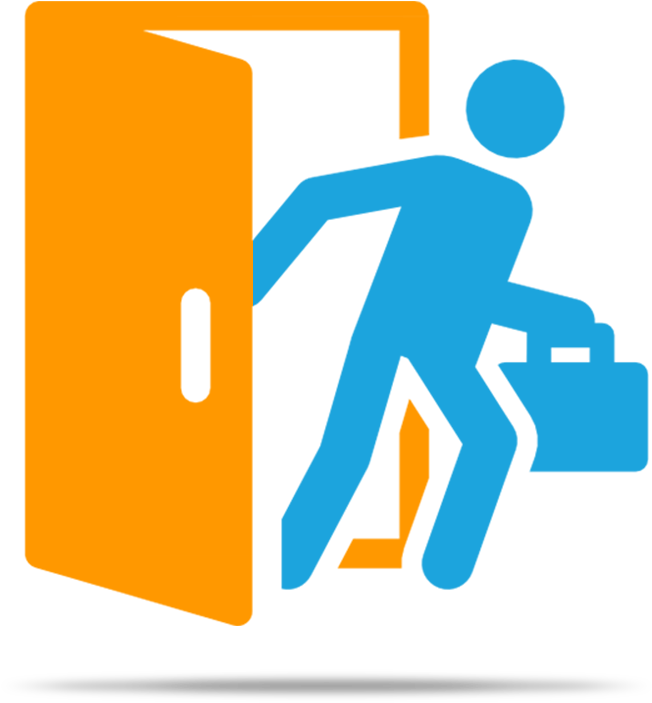 Exit Management - Employee Exit Icon (800x864)