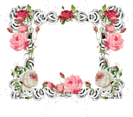Explore Borders And Frames, Vintage Flowers, And More - Global Gallery 'rosa Indica Vulgaris' By Pierre Redoute (600x493)