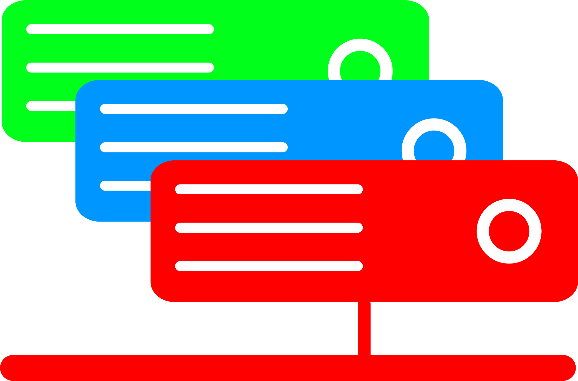 Virtual Colored Server - Virtual Server Png (2399x1582)