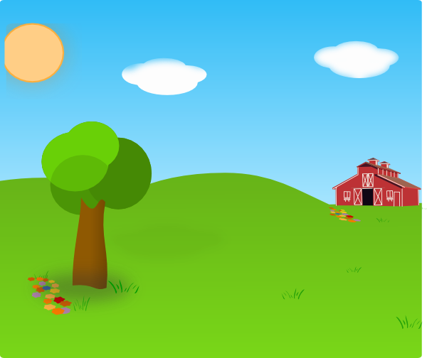Cartoon Farm Background (600x504)