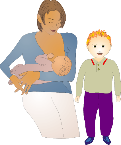 Breastfeed2 - Cartoon (425x510)