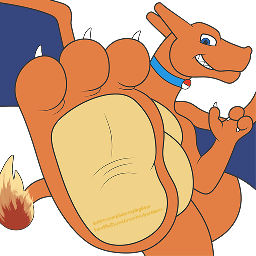 Charizard Stomp Telegram Sticker - Cartoon (512x512)