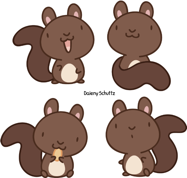 Chipmunk Drawing For Kids - Chibi Squirrel (665x650)