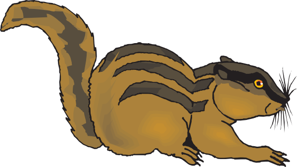 Startled Chipmunk Clip Art - Chipmunk (600x337)