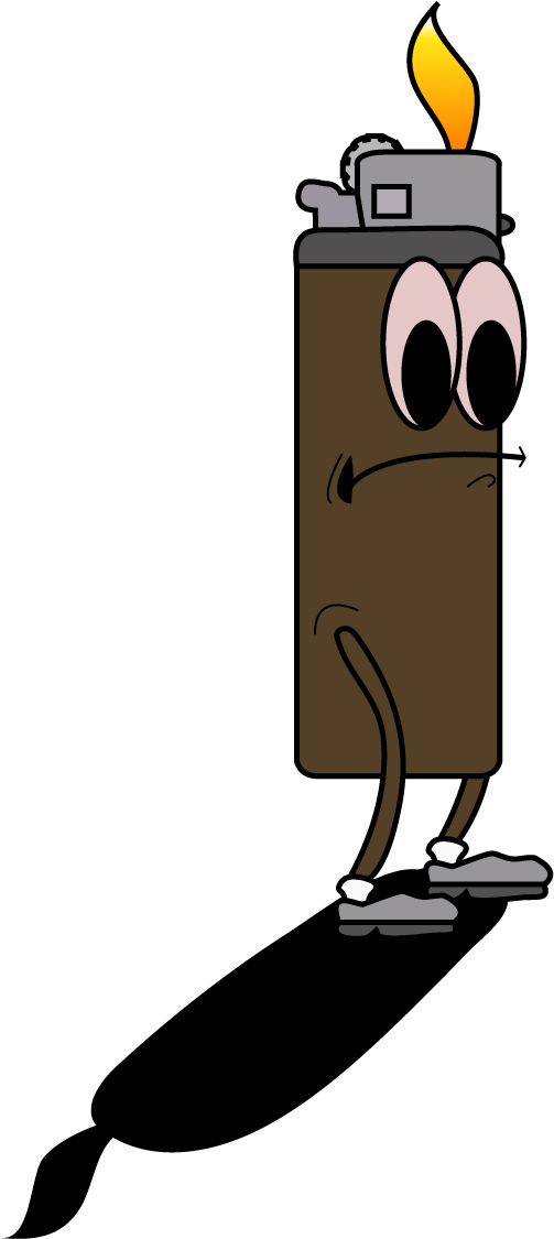 Lighter Cartoon - Illustration (536x1168)