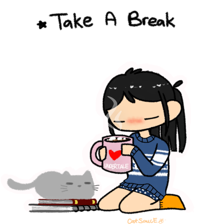 Take A Break By Catsaucee - Cartoon (894x894)