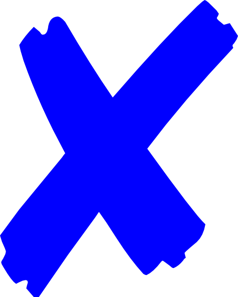 X Clip Art Blue (474x593)