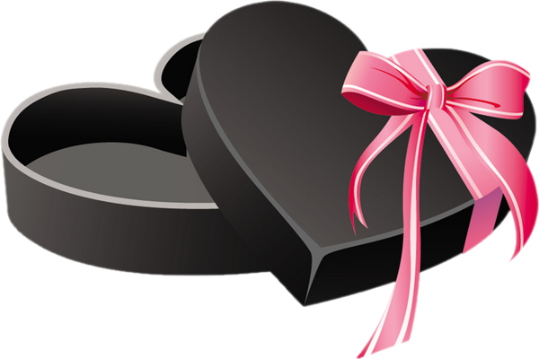 Boite Coeur Noire - Vector Graphics (600x400)